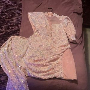Pink sequins dress